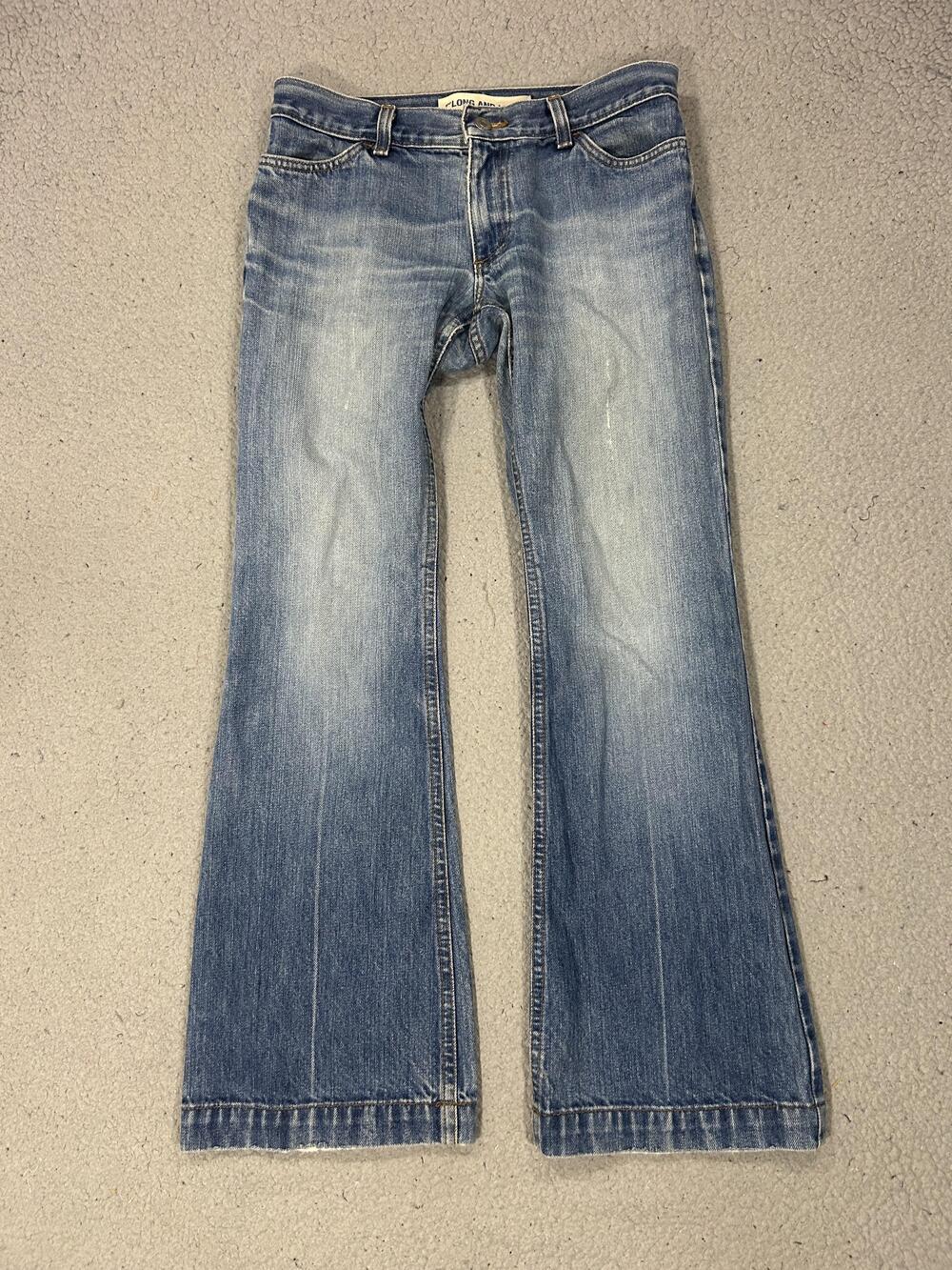 Vintage GAP Long & Lean Jeans Womens 4 Blue Mid Rise Bootcut Denim Made USA Y2K